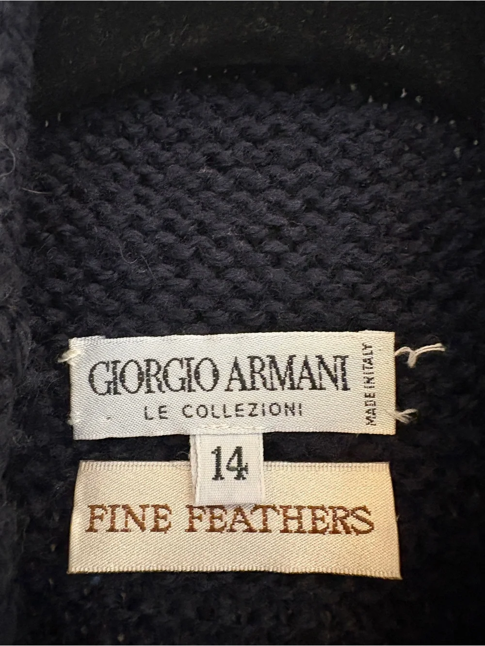 Giorgio Armani Black Sleeveless Turtleneck Knit Vest